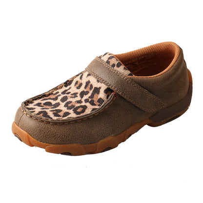 Kid's Boat Shoe Driving Moc - Bomber/Leopard