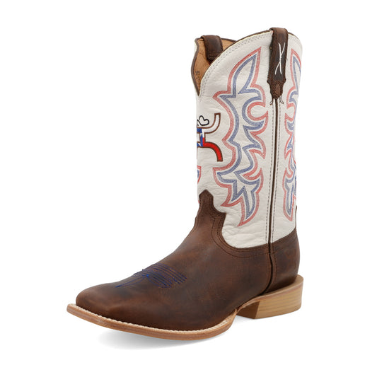 12" Hooey Boot - Brown & White