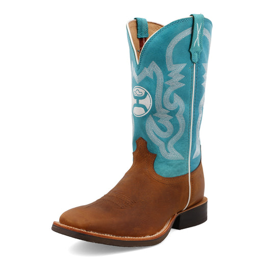 12" Hooey Boot - Gingerbread & Turquoise